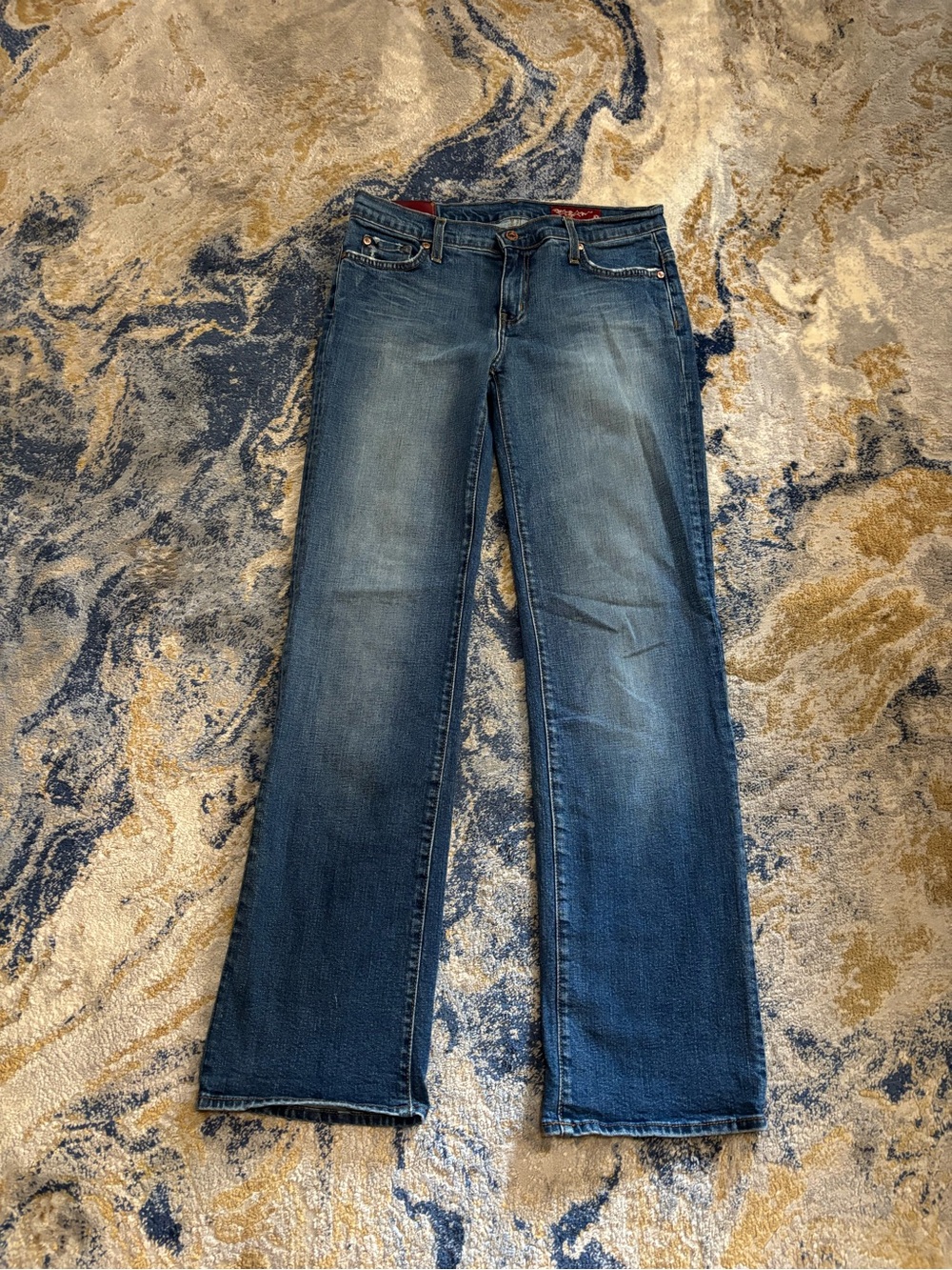Classic Women's Blue Denim Jeans - Straight Leg